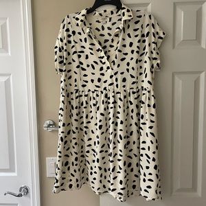 Umgee Spotted Baby Doll Dress Small